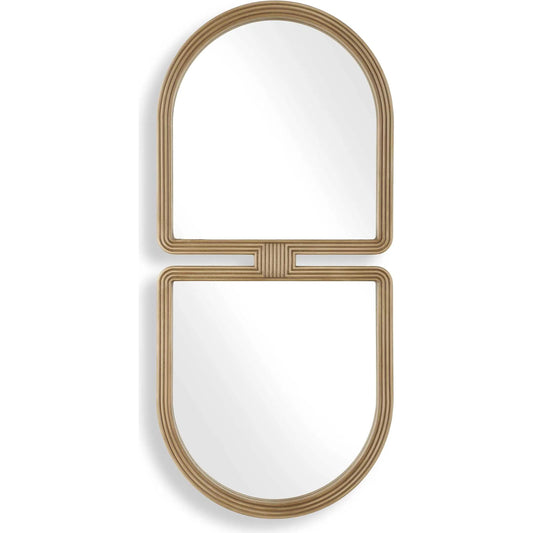 Jacques Art Deco Mirror by Uttermost in antiqued gold. Made from mdf, mirror in a unique style.