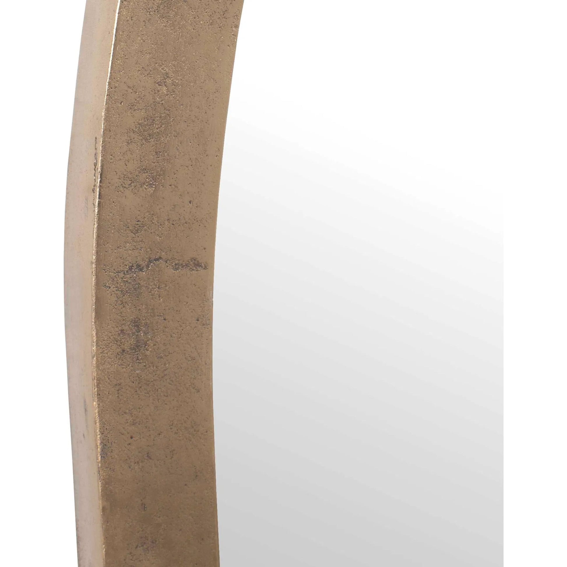 Vestry Arch Mirror by Uttermost in brass. Made from aluminium, glass, mdf, iron in a transitional style.