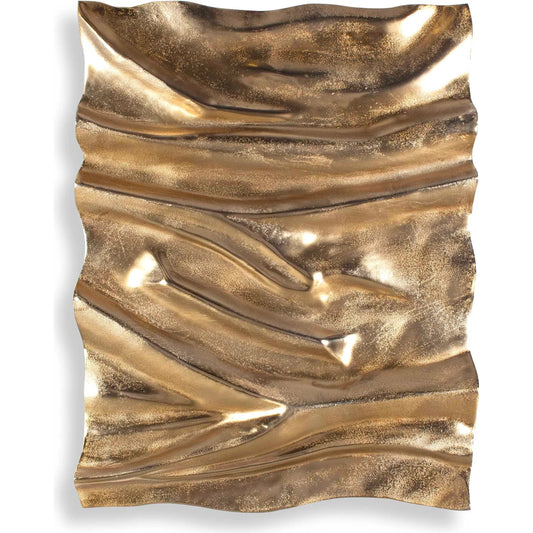 Undulate Outdoor Wall Panel by Uttermost in gold. Made from aluminum in a unique style.
