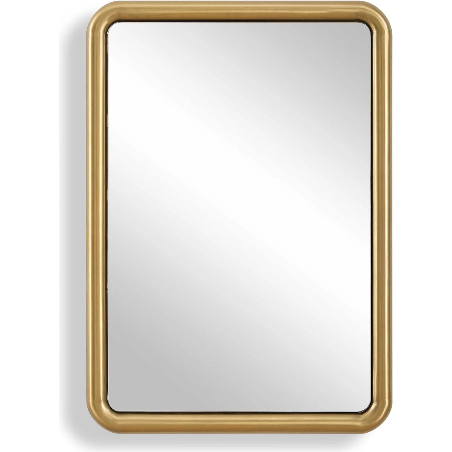 001 SI-2526142 | Primary Silo | Atkinson Modern Mirror by Uttermost in antique brass. Made from stainless steel, mdf, mirror in a unique style.