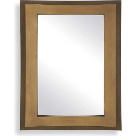 Around the Bend Mirror by Uttermost in bronze, gold. Made from iron, mdf, mirror in a unique style.