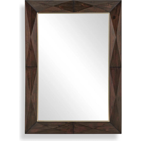 Diamond in the Rough Mirror by Uttermost in dark walnut. Made from acacia, mirror, mdf, ss in a unique style.