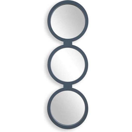 Going in Circles Mirror by Uttermost in blue, gray. Made from mdf, mirror in a unique style.