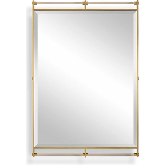 Ripoll Mirror by Uttermost in brass, gold. Made from stainless steel, mdf, acrylic, mirror in a unique style.