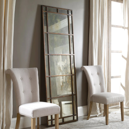 Avidan Mirror by Uttermost in gold. Made from metal in a modern style.