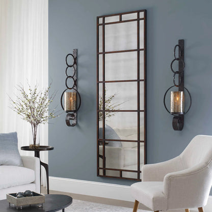 Avidan Mirror by Uttermost in gold. Made from metal in a modern style.