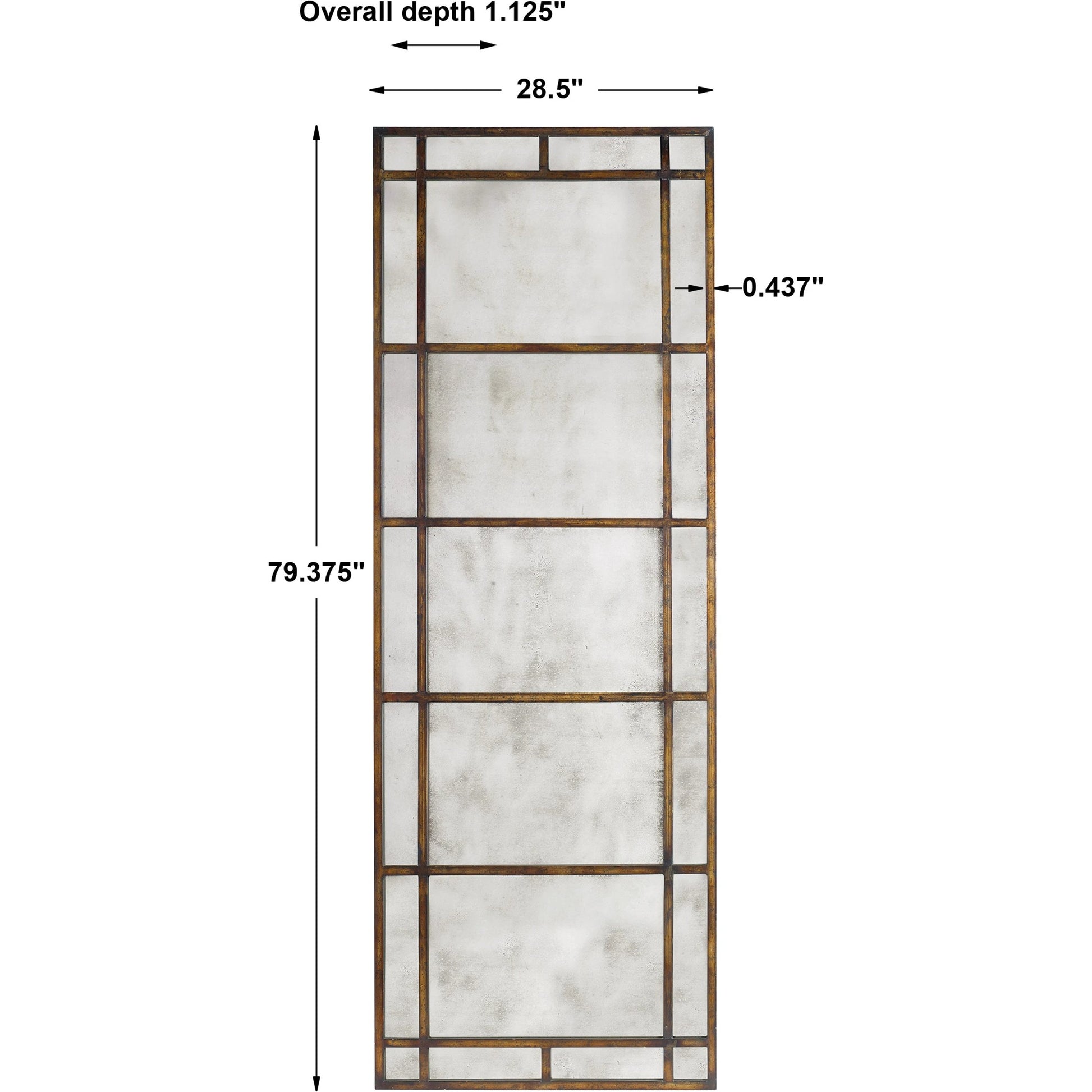 Avidan Mirror by Uttermost in gold. Made from metal in a modern style.