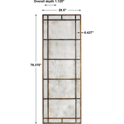 Avidan Mirror by Uttermost in gold. Made from metal in a modern style.