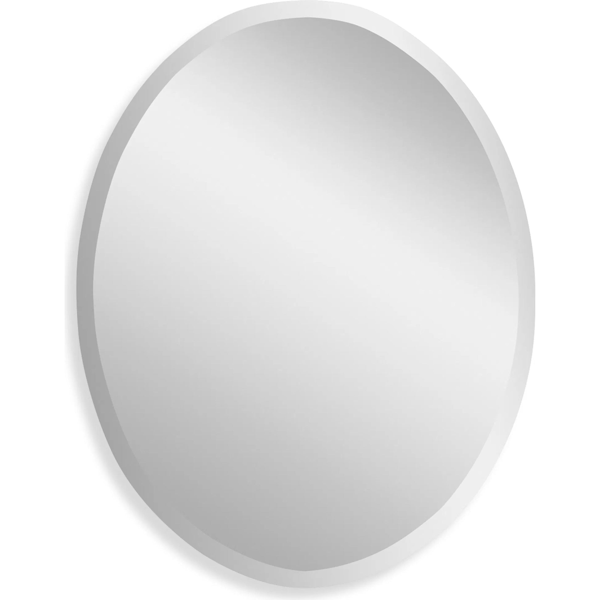 Frameless Vanity Oval Mirror by Uttermost. Made from glass in a modern style.