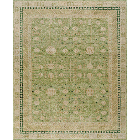 Marisa Rug - 534659 by Surya in sage, olive, cream, forest green, beige. Made from wool in a unique style.