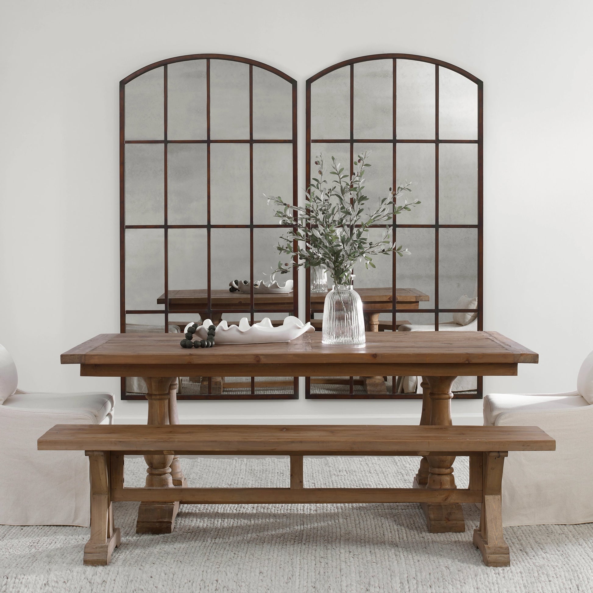 Amiel Antique Arch Mirror by Uttermost. Made from metal, glass, mdf in a cottage & farmhouse style.