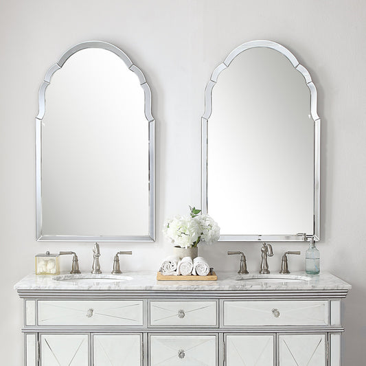 Brayden Frameless Arched Mirror by Uttermost. Made from mirror, mdf in a transitional style.