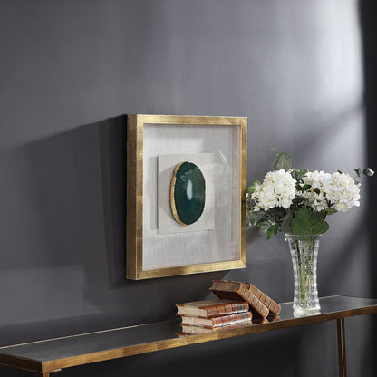 Keeva Agate Stone Shadow Box by Uttermost. Made from pine, agate, glass, mdf, linen in a eclectic & global style.