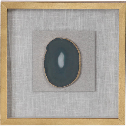 Keeva Agate Stone Shadow Box by Uttermost. Made from pine, agate, glass, mdf, linen in a eclectic & global style.