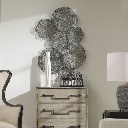 Ripley Metal Leaf Wall Art by Uttermost. Made from iron in a modern style.