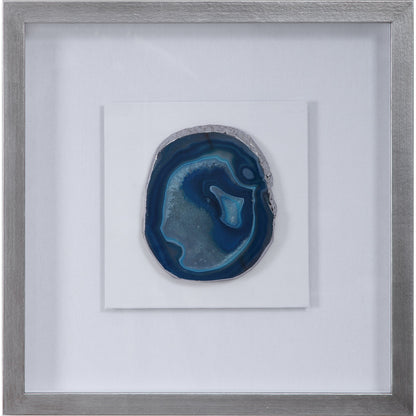 Kalia Shadow Box by Uttermost in blue. Made from agate, pine, glass, mdf, linen in a transitional style.