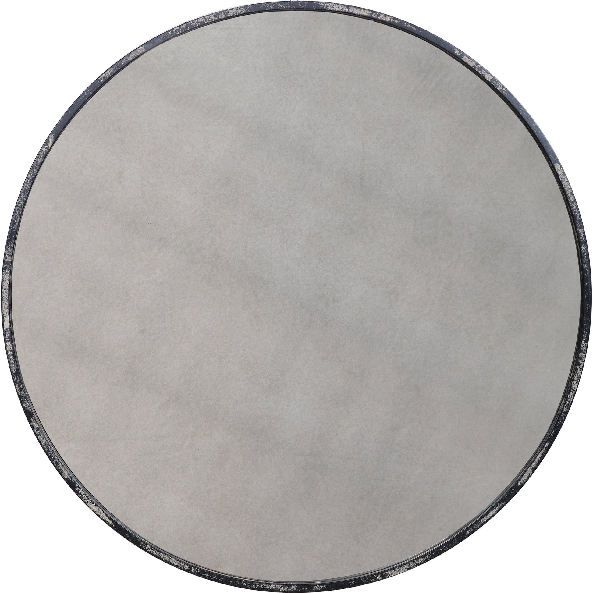 Argand Industrial Round Mirror by Uttermost. Made from metal, mdf, glass in a modern style.