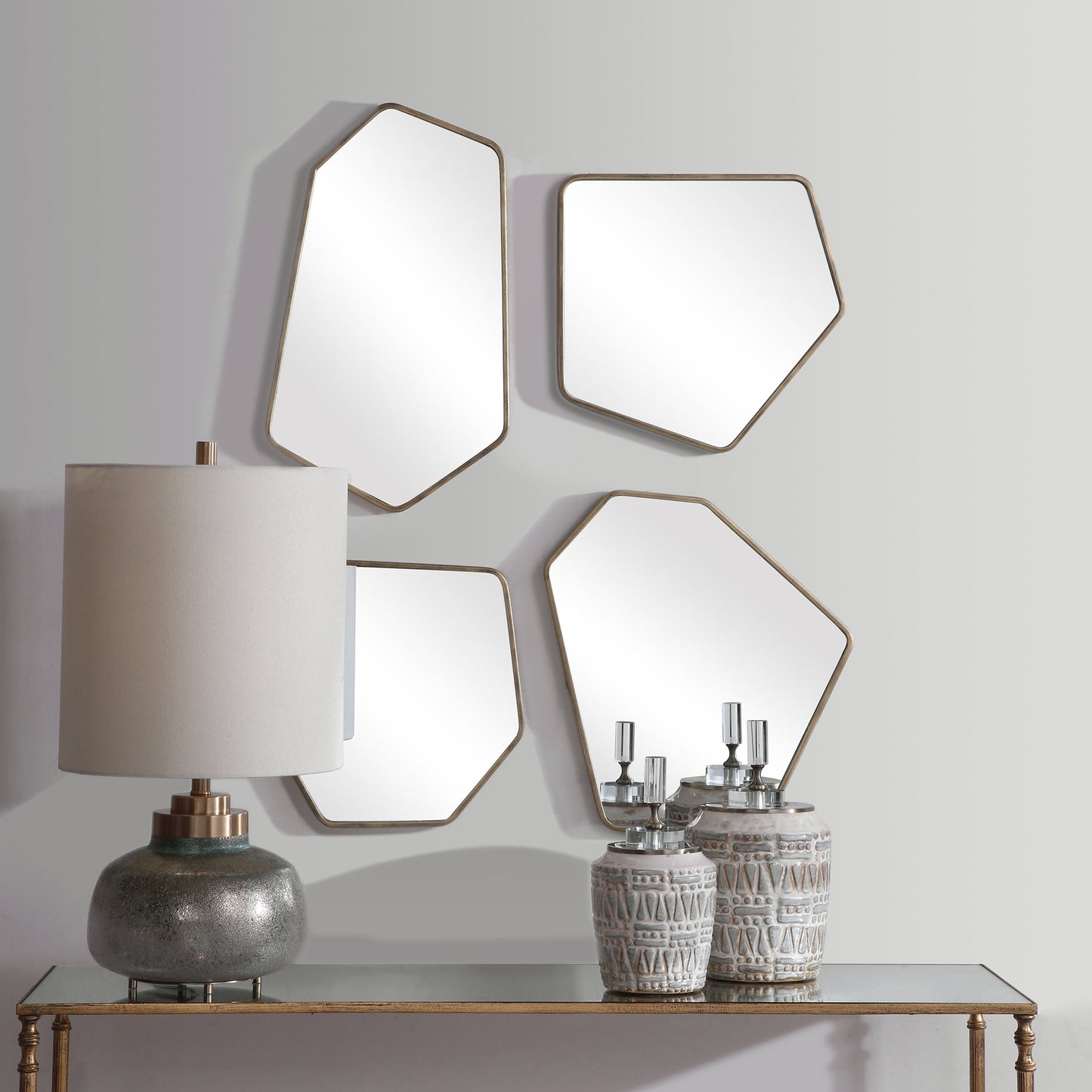 003 SR-766612 | Lifestyle | Linneah Modern Mirrors by Uttermost. Made from metal, mdf, glass in a modern style.