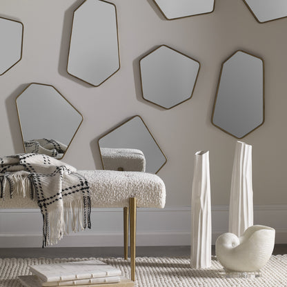 Linneah Modern Mirrors by Uttermost. Made from metal, mdf, glass in a modern style.