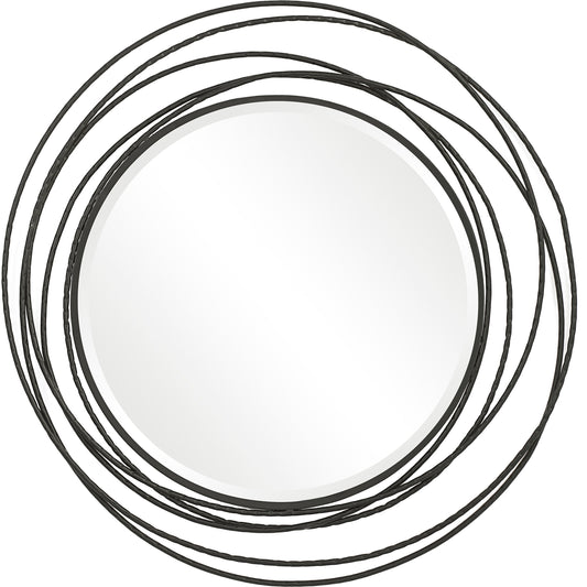 Whirlwind Mirror by Uttermost. Made from iron, mdf, glass in a modern style.