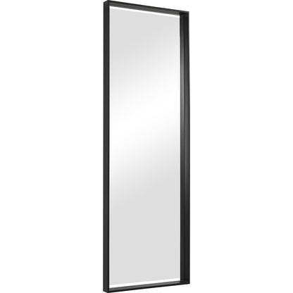 Kahn Mirror by Uttermost in matte black. Made from iron, mdf, glass in a modern style.