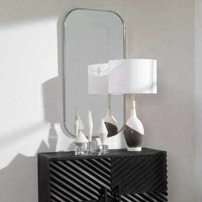 Taft Mirror by Uttermost. Made from stainless steel, mdf, glass in a modern style.