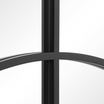 Rousseau Window Arch Mirror by Uttermost in black. Made from iron, mdf, glass in a transitional style.