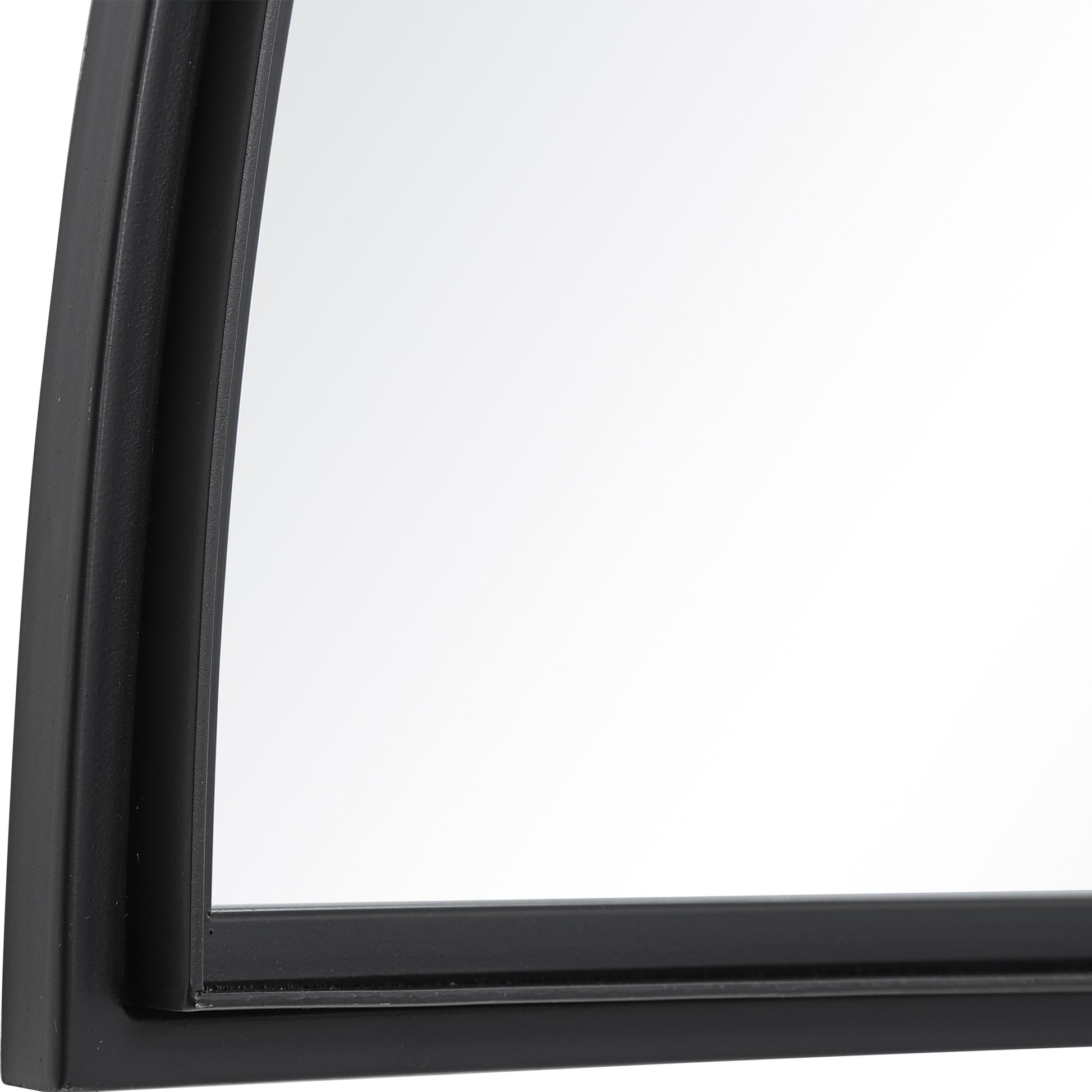 Rousseau Window Arch Mirror by Uttermost in black. Made from iron, mdf, glass in a transitional style.