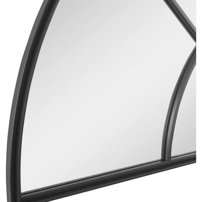 Rousseau Window Arch Mirror by Uttermost in black. Made from iron, mdf, glass in a transitional style.
