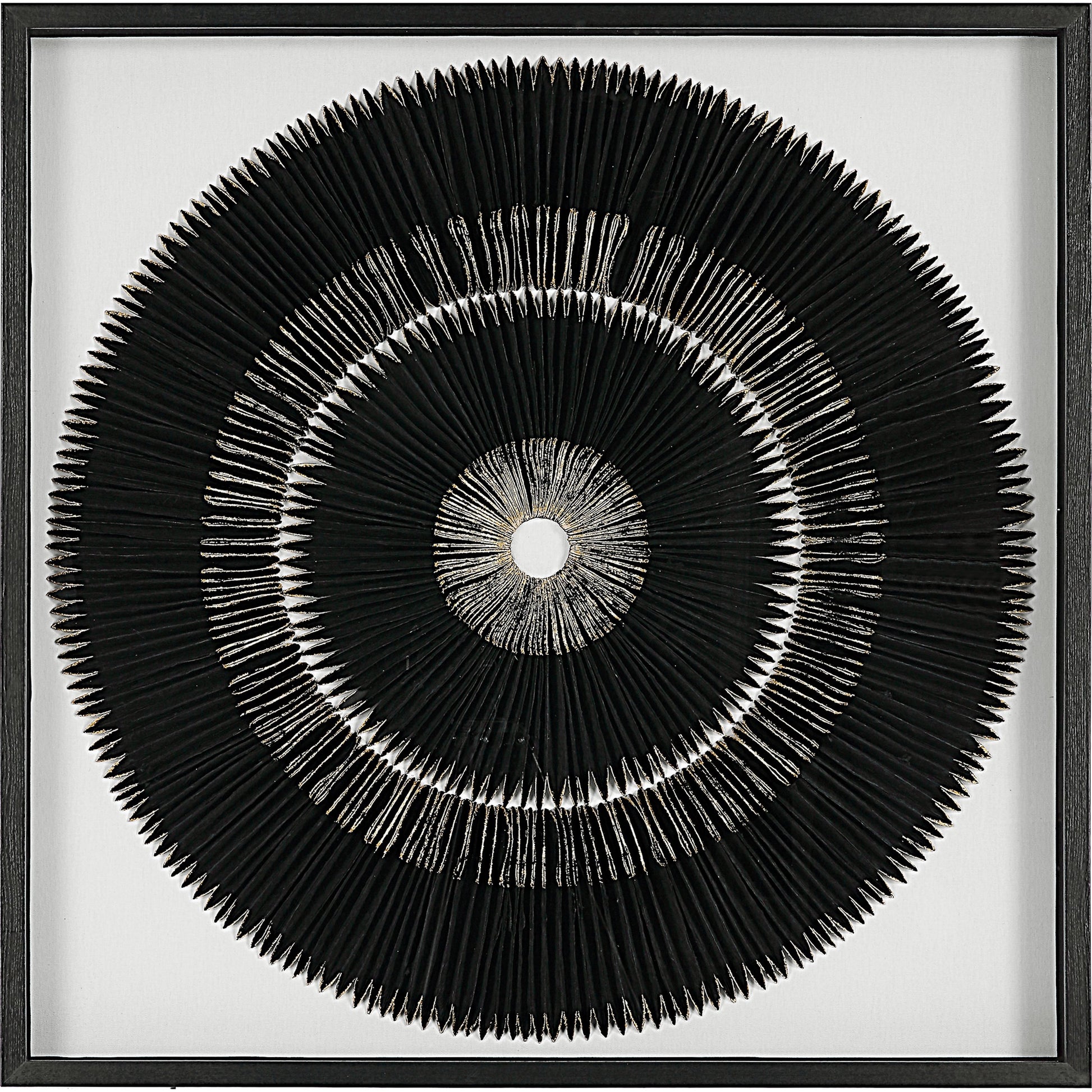 Sandara and Shadow Box by Uttermost in black, gold. Made from pine, paper, glass, linen, velvet in a eclectic & global style.