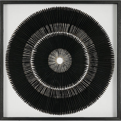 Sandara and Shadow Box by Uttermost in black, gold. Made from pine, paper, glass, linen, velvet in a eclectic & global style.