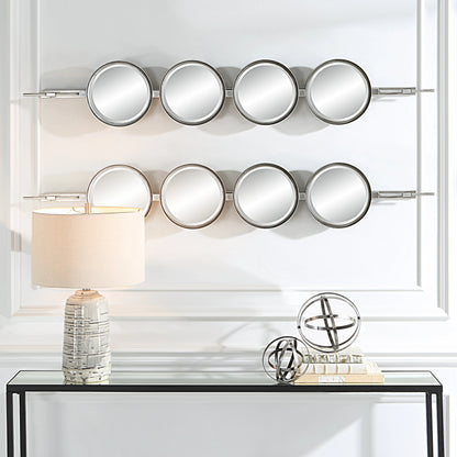 Button Mirror by Uttermost. Made from iron, mdf, glass in a transitional style.