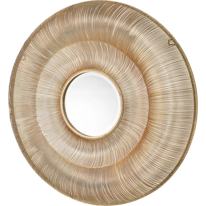 Bauble Round Mirror by Uttermost in antique gold. Made from iron, mirror, mdf in a coastal style.