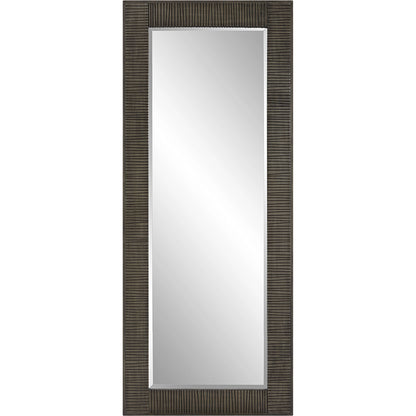 Figaro Mirror by Uttermost in aged gray wash. Made from mirror, mdf, pine, fir in a modern style.