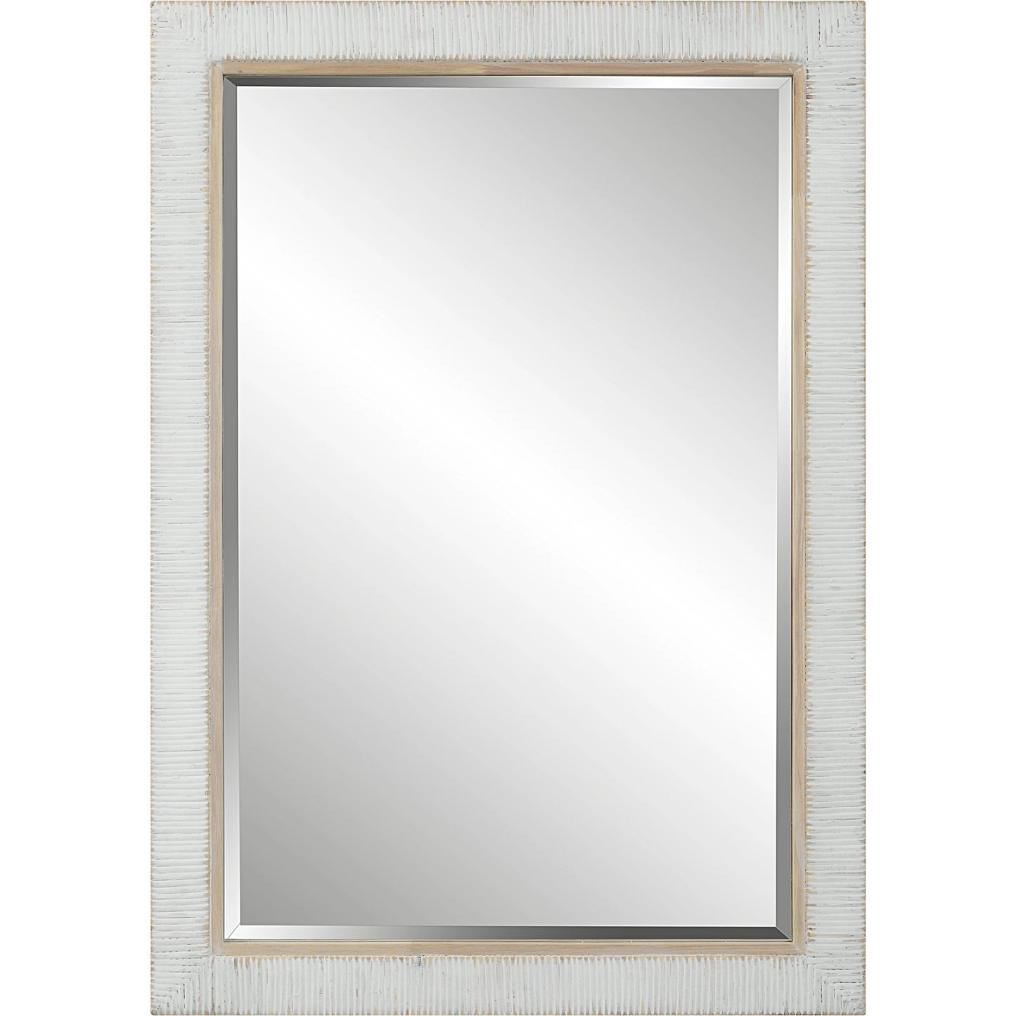 001 SI-1981170 | Additional Silo | Cape Mirror by Uttermost in whitewashed. Made from mirror, mdf, rattan, oak in a modern style.
