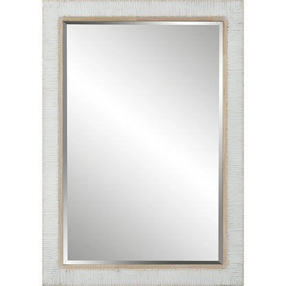 Cape Mirror by Uttermost in whitewashed. Made from mirror, mdf, rattan, oak in a modern style.