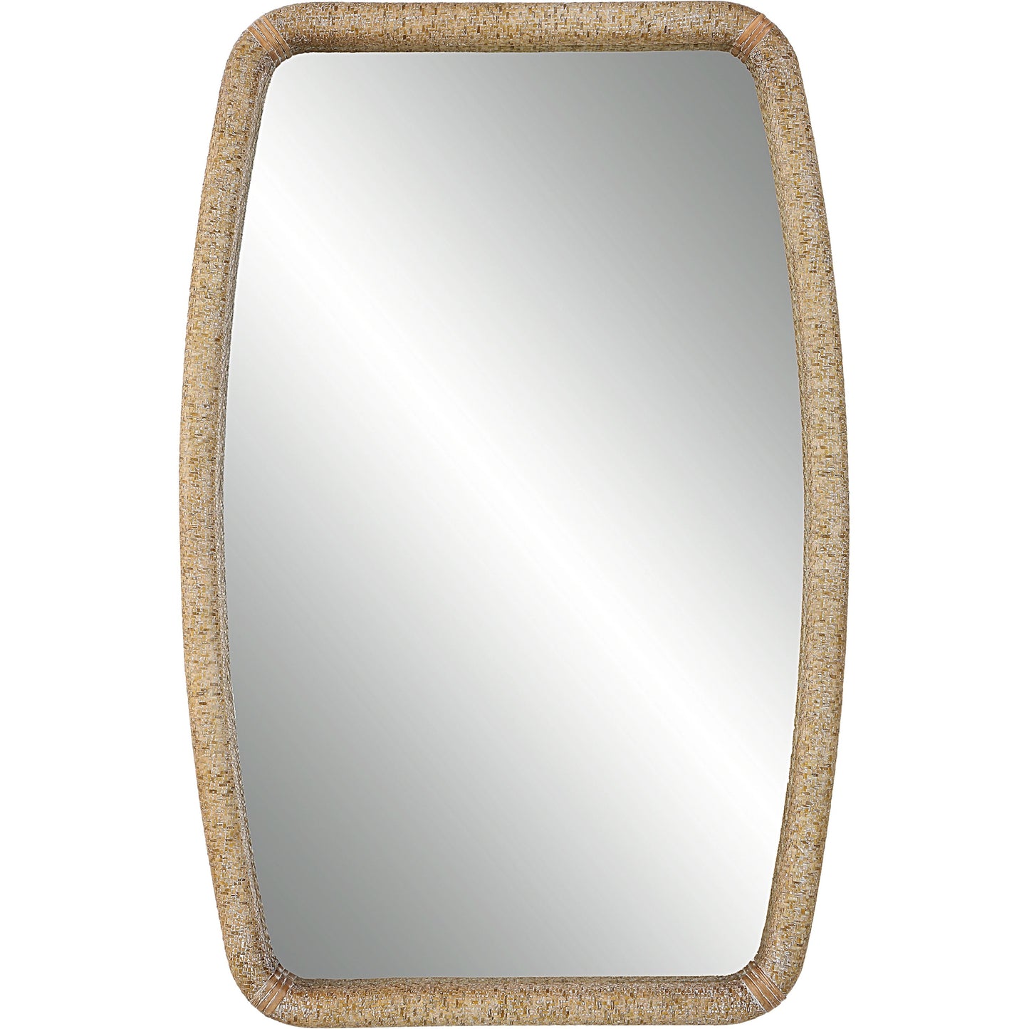 001 SI-1981171 | Primary Silo | Tiki Mirror by Uttermost. Made from mirror, rattan, mdf in a coastal style.