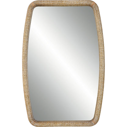 Tiki Mirror by Uttermost. Made from mirror, rattan, mdf in a coastal style.