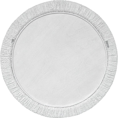 Mariner Round Mirror by Uttermost. Made from banana weaving, rattan, plywood, glass in a modern style.