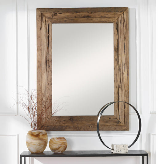 Rennick Mirror by Uttermost. Made from reclaimed pine in a rustic style.