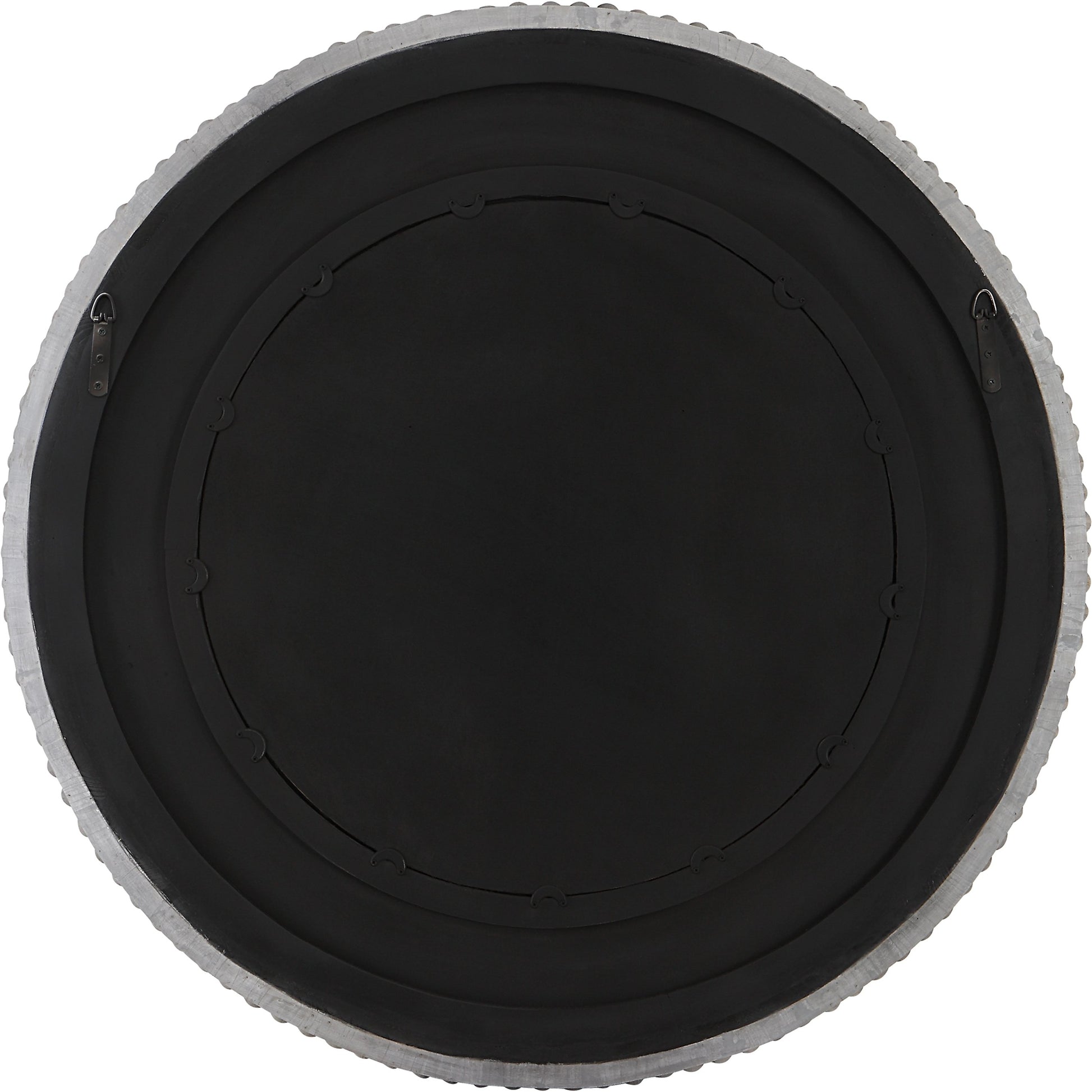 Portside Round Mirror by Uttermost in gray. Made from mdf, fir, mirror in a modern style.