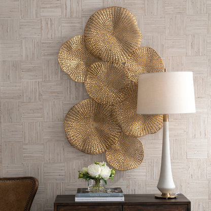 Ripley Metal Leaf Wall Art by Uttermost. Made from iron in a modern style.