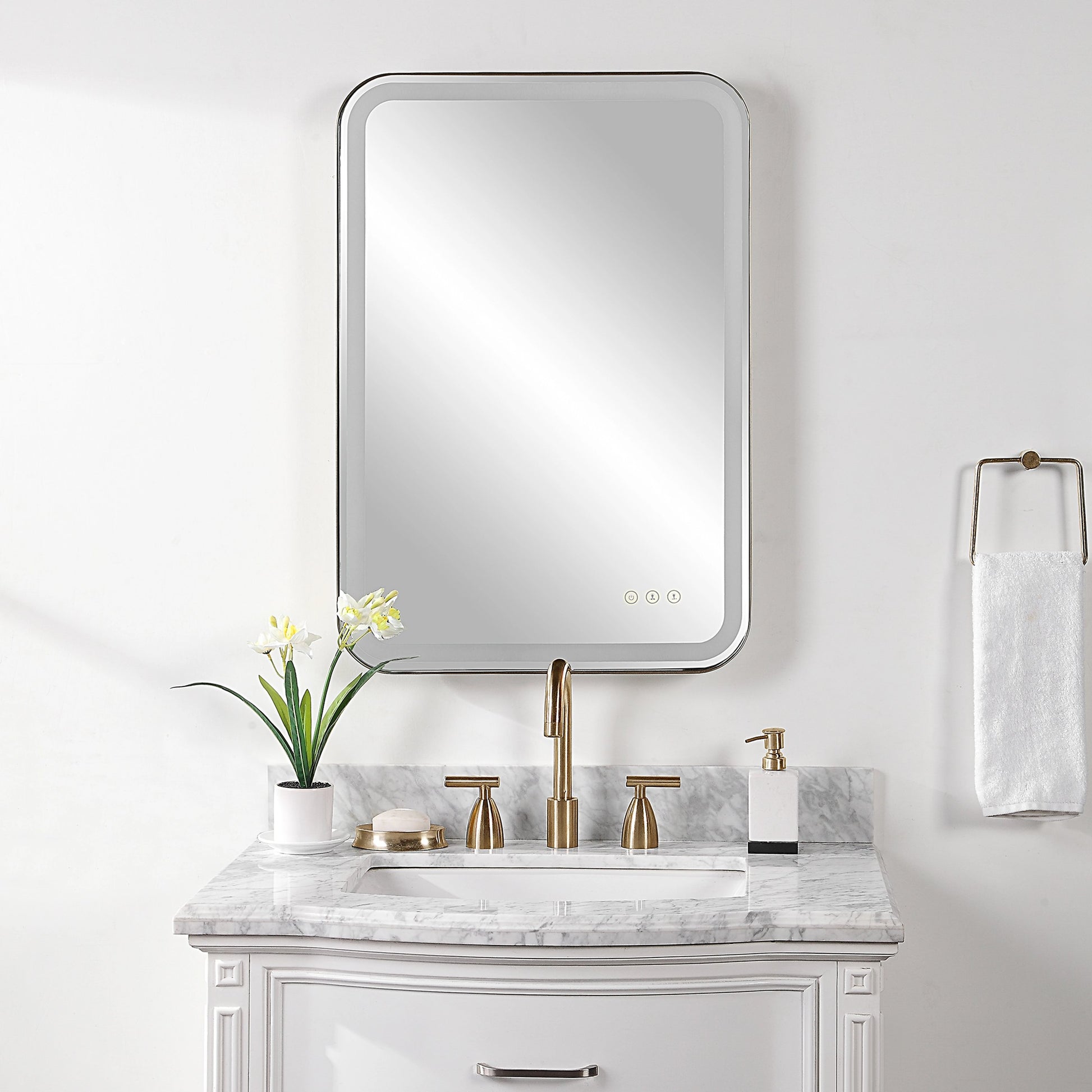 Crofton Lighted Vanity Mirror by Uttermost. Made from unique in a modern style.