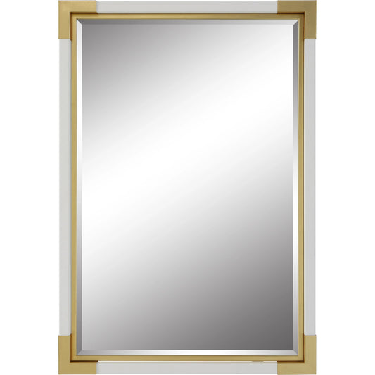 Malik Mirror by Uttermost in gold. Made from iron, mdf, mirror, shagreen in a modern style.