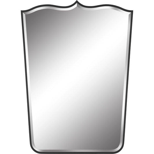 Tiara Mirror by Uttermost in satin black. Made from iron, mdf, mirror in a modern style.