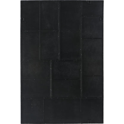 Puzzle Piece Mirror by Uttermost in black. Made from mirror, iron, mdf in a modern style.