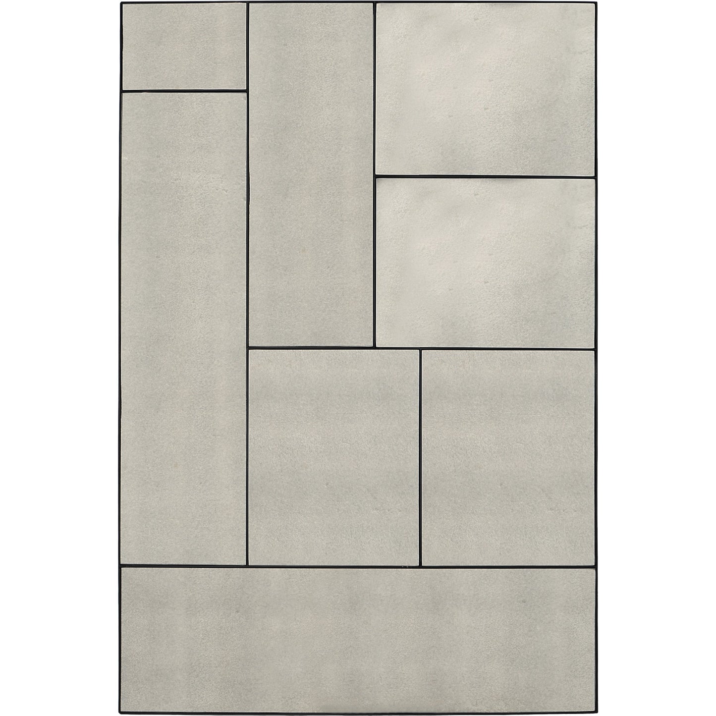 002 SI-1981222 | Additional Silo | Puzzle Piece Mirror by Uttermost in black. Made from mirror, iron, mdf in a modern style.