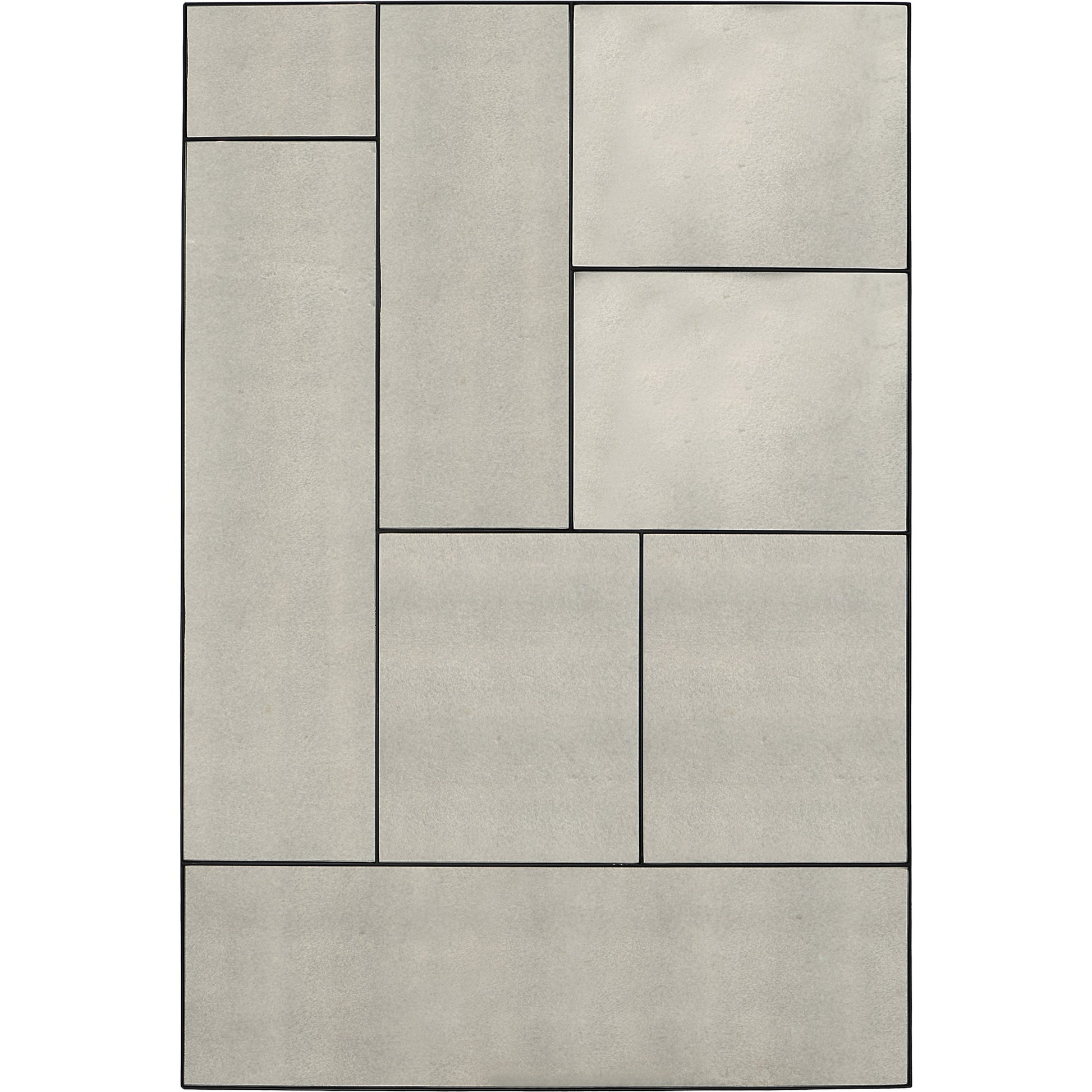 Puzzle Piece Mirror by Uttermost in black. Made from mirror, iron, mdf in a modern style.