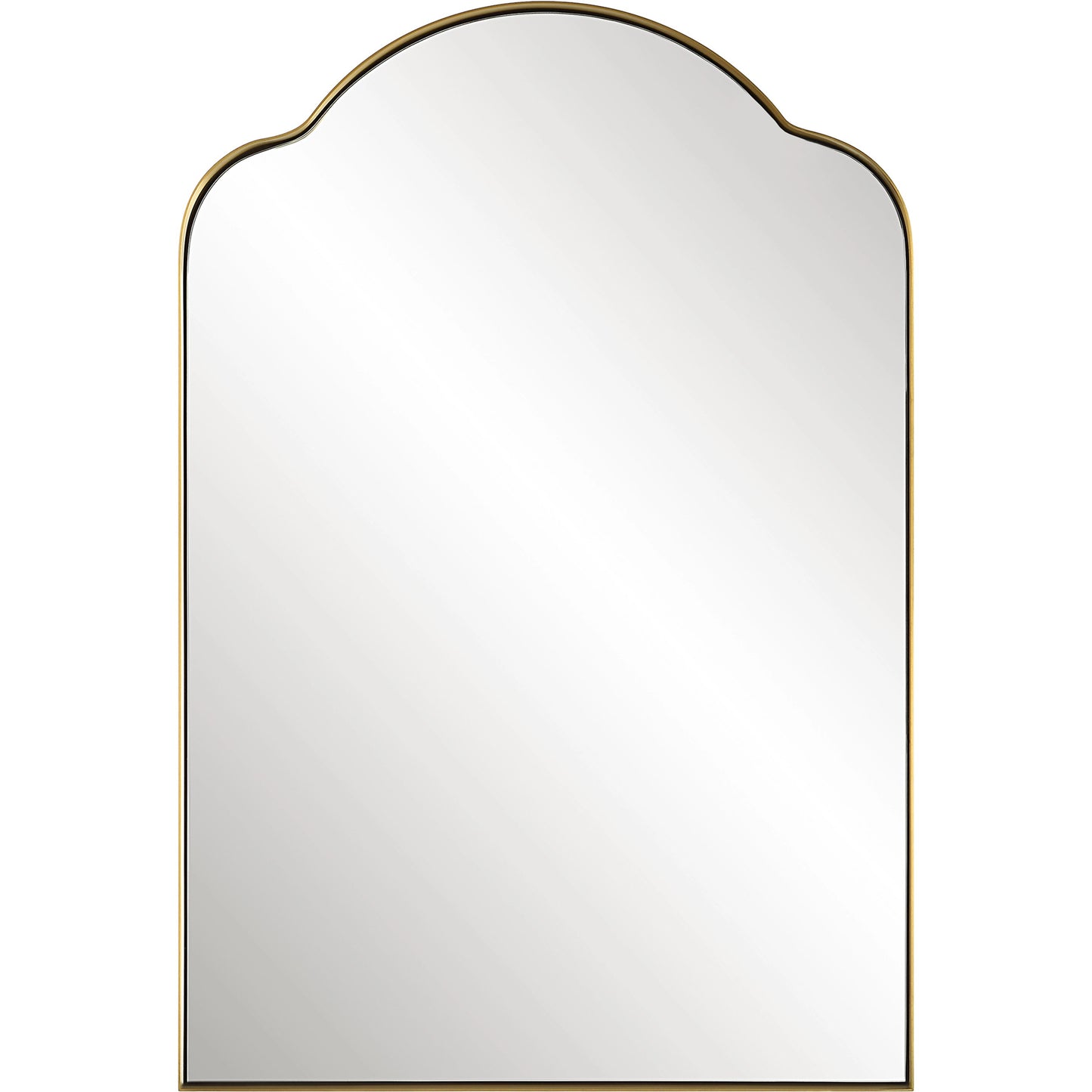 001 SI-1981220 | Primary Silo | Sidney Arch Mirror by Uttermost in brass. Made from stainless steel, mdf, glass in a modern style.