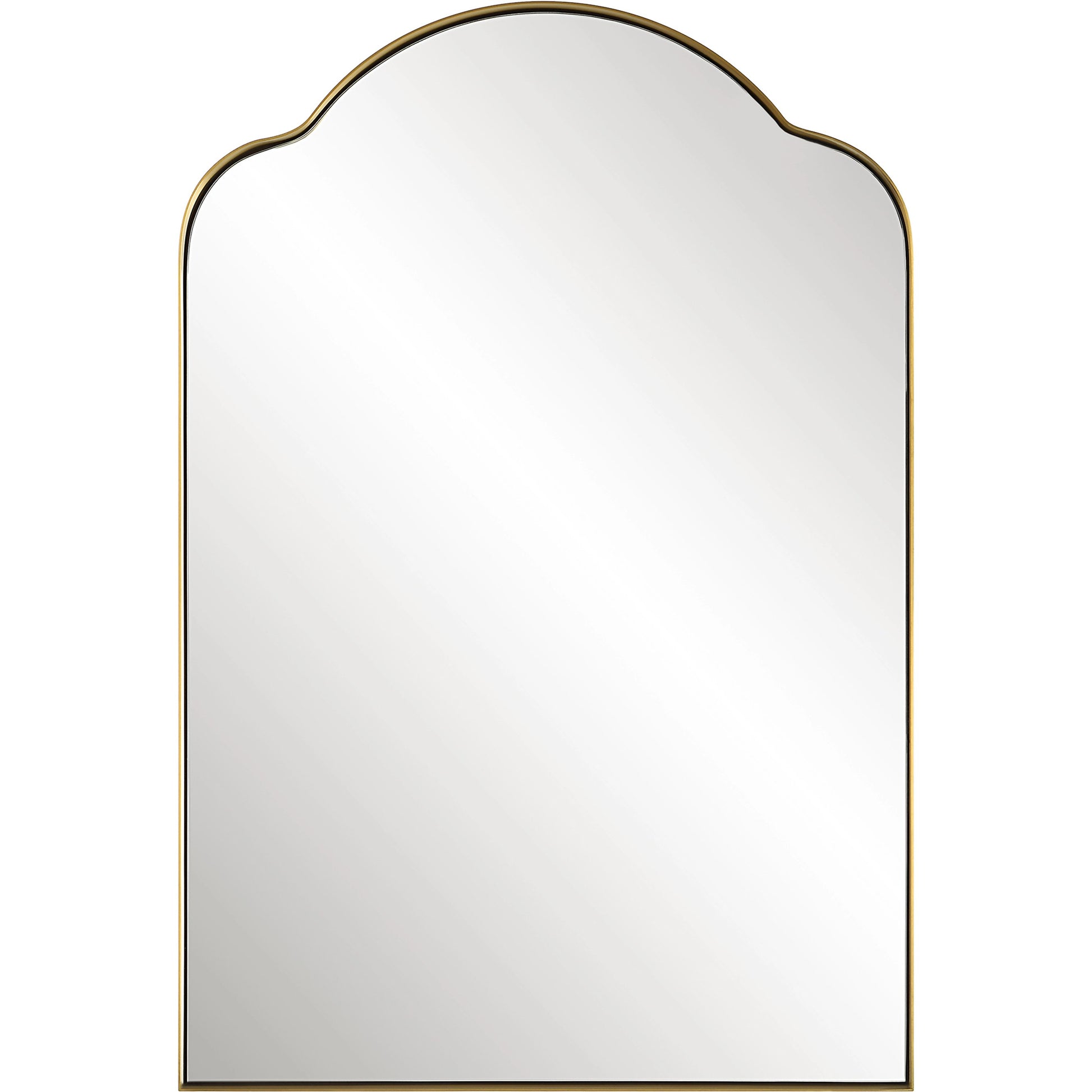 Sidney Arch Mirror by Uttermost in brass. Made from stainless steel, mdf, glass in a modern style.